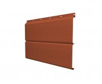 Софит ЭкоБрус с перфорацией 0,345 Grand Line 0,5 PurLite Matt RAL 8004 терракота