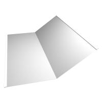 Планка ендовы нижней 300х300 0,4 PE с пленкой RAL 9003 сигнальный белый (2,5м)