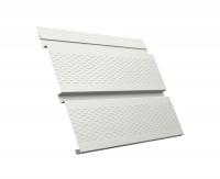 Металлический софит Квадро брус с перфорацией 0,45 Drap TX с пленкой RAL 9003 сигнальный белый