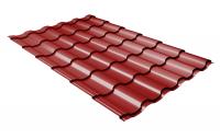 Металлочерепица кредо 0,5 Rooftop Бархат RAL 3011 коричнево-красный