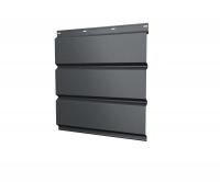 Софит металлический без перфорации 0,5 Satin с пленкой RAL 7024 мокрый асфальт