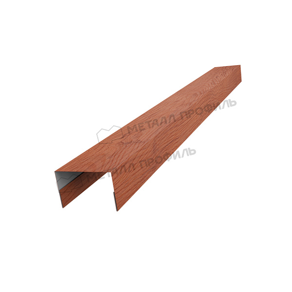 Планка стойки забора 35мм 36х24 х 3000 (ECOSTEEL_T-12-Дуб-0.45)