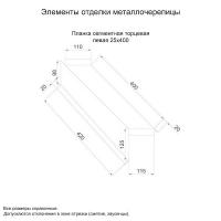 Планка сегментная торцевая левая 400 мм NormanMP (ПЭ-01-5015-0.5)