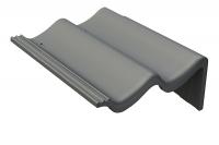 Боковая цементно-песчаная черепица правая Braas Доппель-С графит