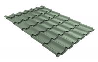 Металлочерепица классик 0,45 PE RAL 6019 бело-зеленый
