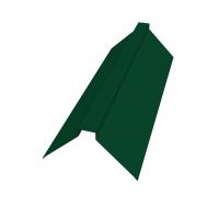 Планка конька плоского 175х50х175 0,45 PE с пленкой RAL 6005 зеленый мох (3м)