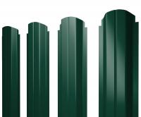 Штакетник П-образный А фигурный 0,45 PE-Double RAL 6005 зеленый мох