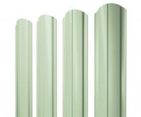 Штакетник Полукруглый Slim 0,45 PE RAL 6019 бело-зеленый