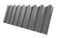 Профнастил С20В фигурный 0,45 PE с пленкой RAL 9006 бело-алюминиевый