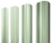 Штакетник М-образный А фигурный 0,45 PE RAL 6019 бело-зеленый