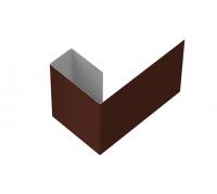 Финишный профиль фибросайдинга 0,5 Satin с пленкой RAL 8017 шоколад (3м)