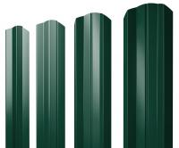 Штакетник М-образный А фигурный 0,45 PE RAL 6005 зеленый мох