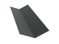 Планка ендовы верхней 145х145 0,45 PE с пленкой RAL 7005 мышино-серый (3м)