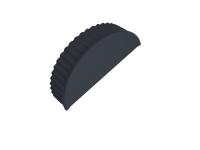 Заглушка малая торцевая 0,5 Velur RAL 7024 мокрый асфальт