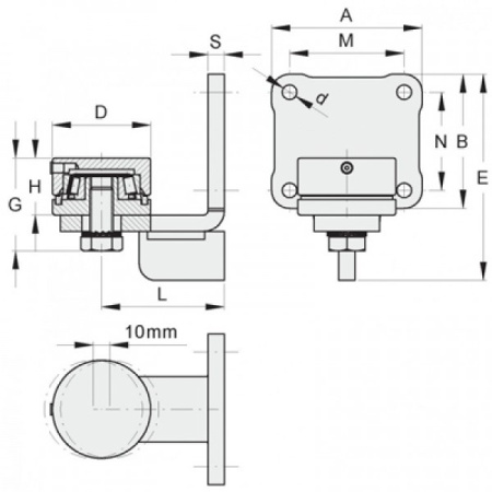 Петля нижняя опорная с подшипником D 88
