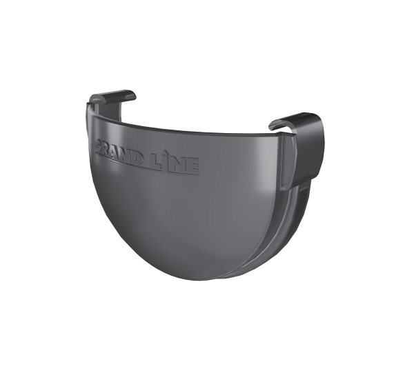 Заглушка желоба Дизайн 135мм ПВХ Grand Line RAL 7024 графит