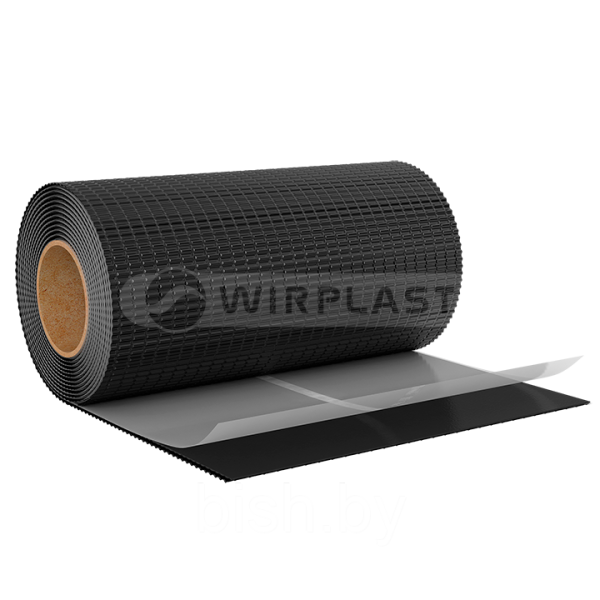 Лента для обработки примыканий Wirplast ROLLKOM 4D алюминий 300×5000 мм цвет черный RAL 9005