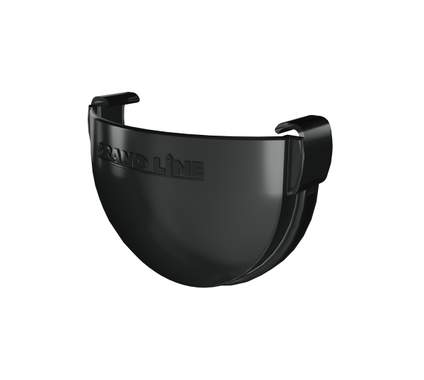 Заглушка желоба Дизайн 135мм ПВХ Grand Line RAL 9005 черный