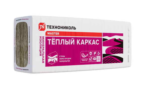 Минеральная изоляция ТЕXНОНИКОЛЬ 37 PN Теплый каркас (10) 1200х610х100 мм, 3,66м2 (0,366м3)