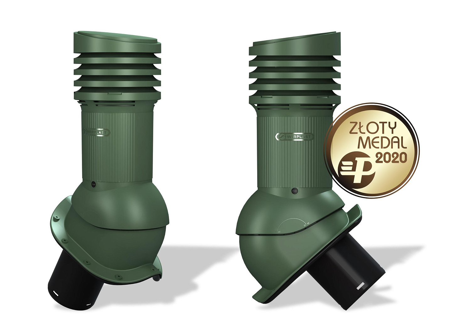 Вентиляционный выход Wirplast Wirovent Evo Perfekta E26 125 RAL 6020