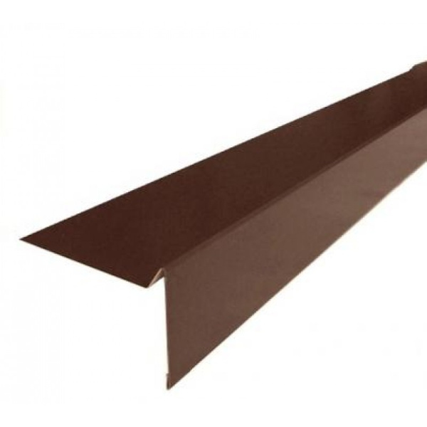Торцевая планка коричневая 95*65*2000 0,45 RAL 8017