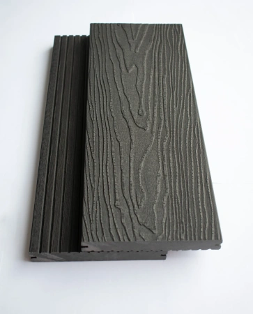 Террасная доска Bergia Solid Linden (графит), липа/крупный вельвет