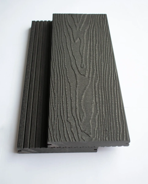 Террасная доска Bergia Solid Linden (графит), липа/крупный вельвет