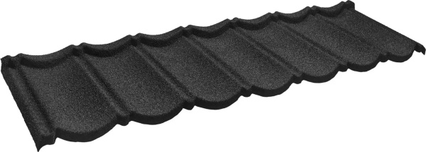 Лист композитной черепицы CM Roof Bond цвет black (черный)