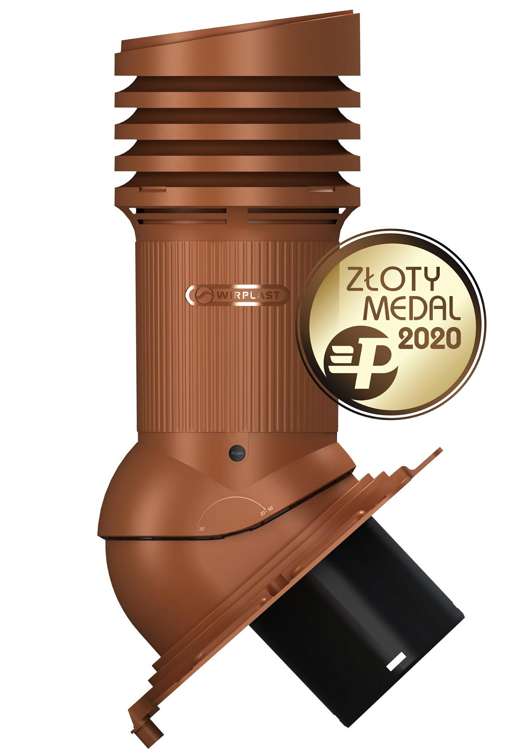Вентиляционный выход Wirplast Wirovent Evo Uniwersal E22 150 RAL 8004