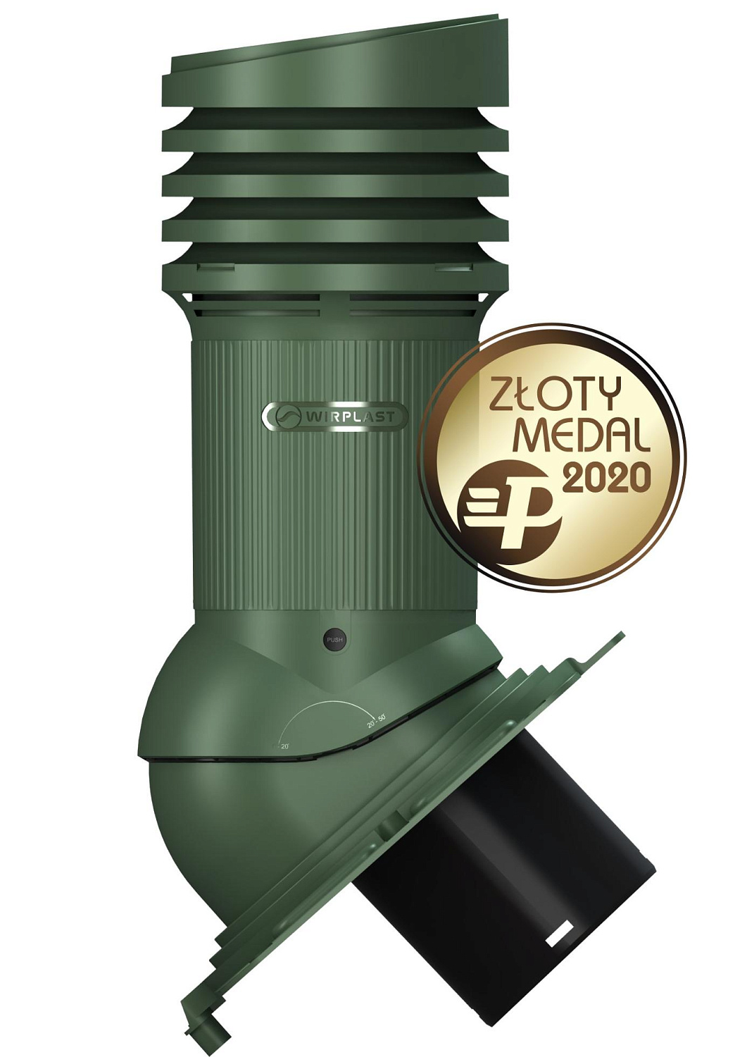 Вентиляционный выход Wirplast Wirovent Evo Uniwersal E22 150 RAL 6020