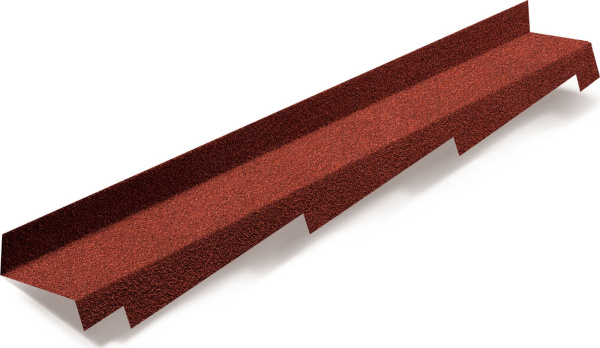 Планка примыкания правая для композитной черепицы Metrotile красный (1,25м)
