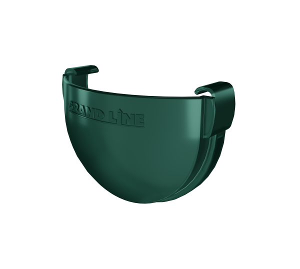 Заглушка желоба Дизайн 135мм ПВХ Grand Line RAL 6005 зеленый