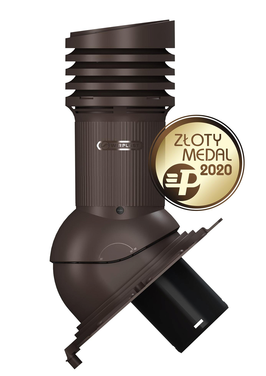 Вентиляционный выход Wirplast Wirovent Evo Uniwersal E18 125 RAL 8019