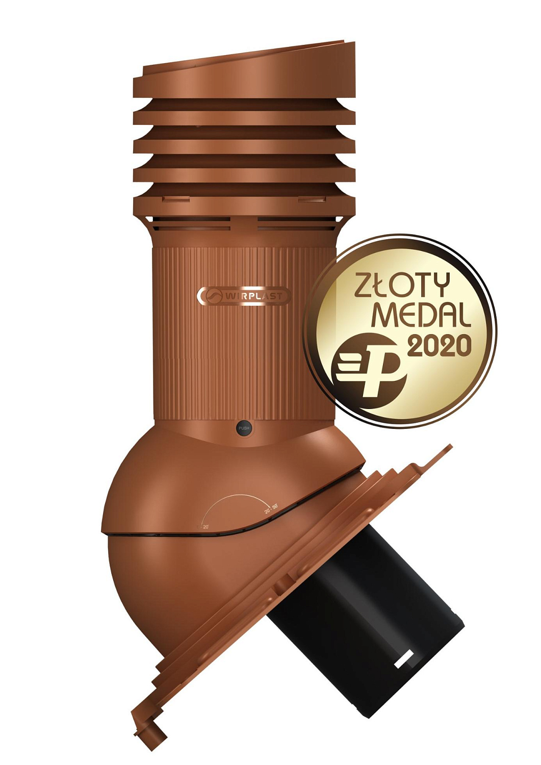 Вентиляционный выход Wirplast Wirovent Evo Uniwersal E17 125 RAL 8004