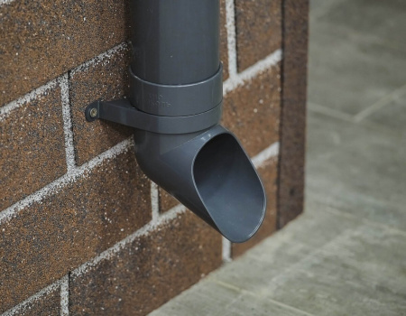 ТН ОПТИМА слив трубы, серый, шт