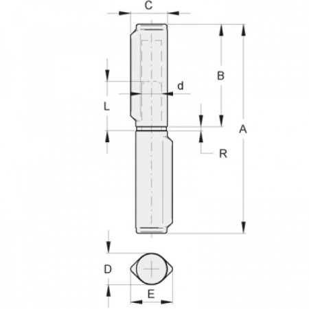 Петля для ворот и калитки (капля) d=18