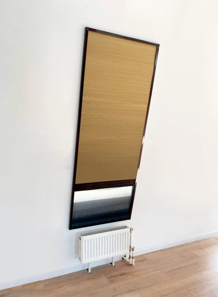 Штора+москитная сетка FAKRO AMD Duet 66x240 (коричневые направляющие RAL 8017, штора коричневая blackout RAL 1603)