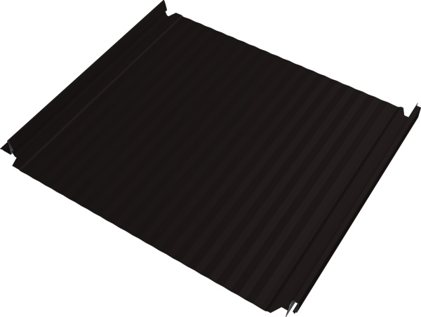 Кликфальц Double Pro Гофр Grand Line 0,45 Drap с пленкой на замках RAL 9005 черный