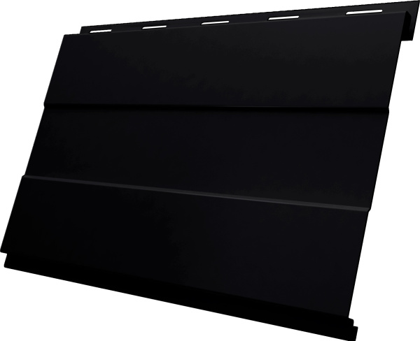 Вертикаль проф Grand Line 0,45 Drap ТХ двухсторонний с пленкой RAL 9005 черный
