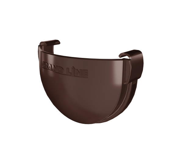 Заглушка желоба Дизайн 135мм ПВХ Grand Line RAL 8017 шоколад