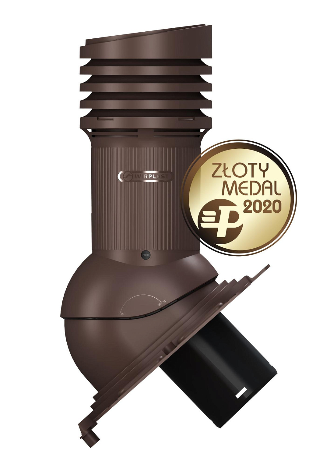 Вентиляционный выход Wirplast Wirovent Evo Uniwersal E18 125 RAL 8017