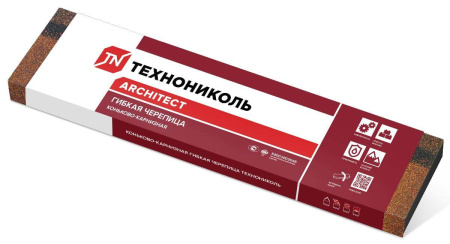 Коньково-карнизная черепица ТЕХНОНИКОЛЬ Коричневый оптима