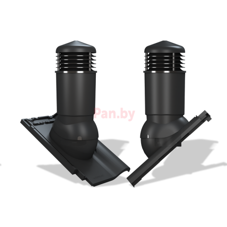 Вентиляционный выход Wirplast Wirovent Plus Tile K98 изолированный (утепленный) RAL 9005