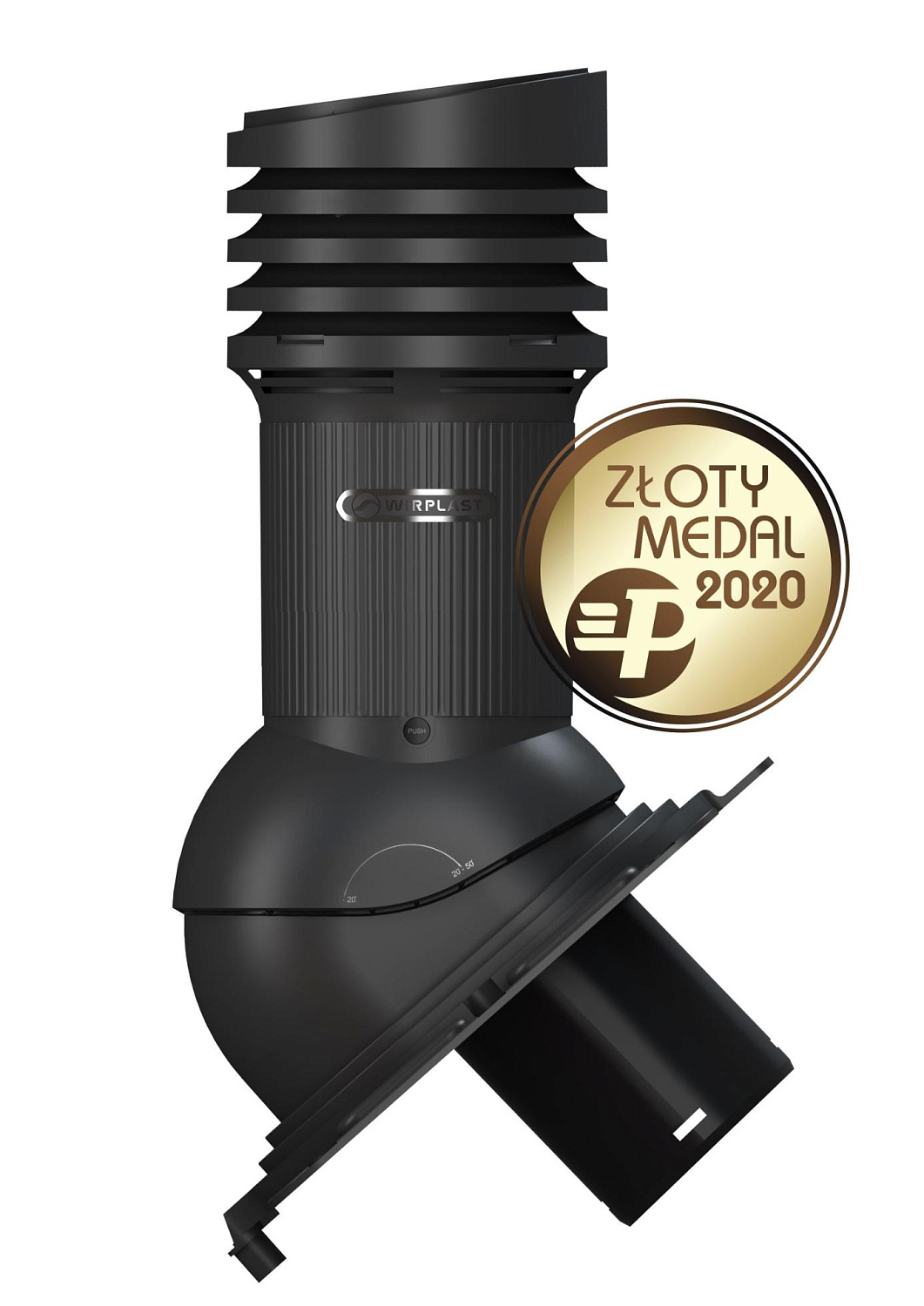 Вентиляционный выход Wirplast Wirovent Evo Uniwersal E18 125 RAL 9005