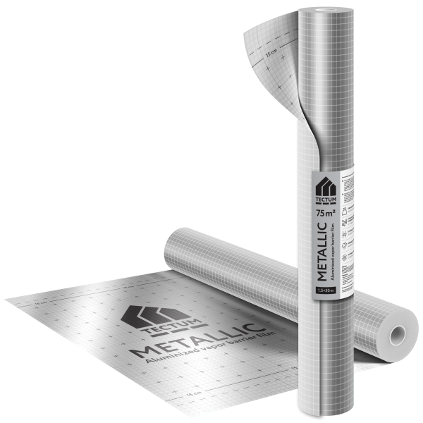 Алюминизированная отражающая пароизоляционная плёнка Tectum Metallic (75 м2)
