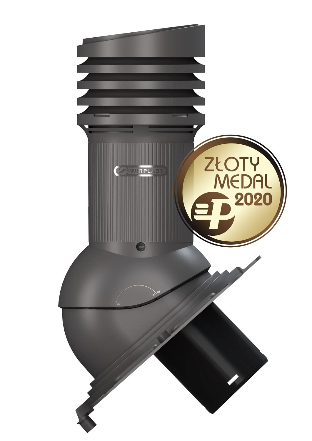 Вентиляционный выход Wirplast Wirovent Evo Uniwersal E18 125 RAL 7024