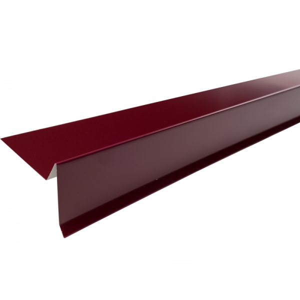 Торцевая планка красная 95*65*2000 0,45 RAL 3005