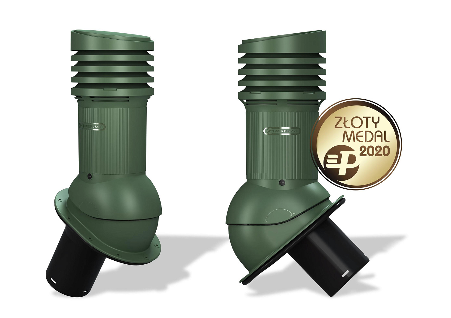 Вентиляционный выход Wirplast Wirovent Evo Normal E09 125 RAL 6020