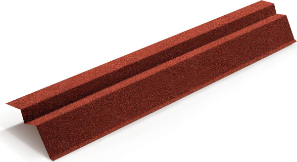 Планка карнизная для композитной черепицы Metrotile красный (1,355м)