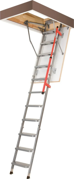Лестница чердачная складная FAKRO LML Lux 60х120/280 (металлическая, с телескопическими наконечниками)